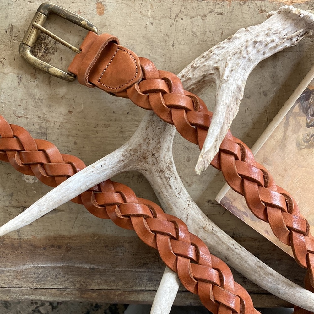 Braided Woven Leather Belt